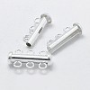 925 Sterling Silver Slide Lock Clasps STER-F037-095S-3