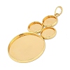 Brass Big Pendant Cabochon Settings KK-F891-05G-2