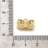 Brass Micro Pave Cubic Zirconia Bowknot Connector Charms KK-B152-09B-G-3