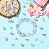 80Pcs 8 Colors Electroplate Handmade Lampwork Beads LAMP-CJ0003-04-6