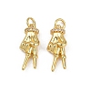 Brass Micro Pave Cubic Zirconia Pendants KK-C093-01A-G-1