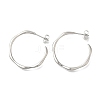 304 Stainless Steel Ring Stud Earrings for Women EJEW-S227-57P-1