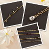 2Pcs 2 Colors Teardrop Alloy Clear Cubic Zirconia Tassel Sexy Body Chains AJEW-CY0001-26-5