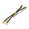 Braided Cotton Cord Slider Bracelet Making MAK-R001-01G-08-2