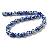 Blue Tibetan Style dZi Beads Strands TDZI-NH0001-C01-01-3