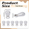 50Pcs 304 Stainless Steel Chain Findings Teardrop Shaped Charms STAS-LP0002-68-2