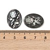 Natural Black Lip Shell Carved Cabochons SSHEL-B006-08-3