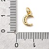 Brass Micro Pave Cubic Zirconia Pendants KK-Z135-03G-01-3