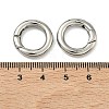 Tarnish Resistant Ring Smooth 304 Stainless Steel Spring Gate Rings STAS-E073-06-A-2
