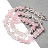 Natural Quartz Crystal & Rose Quartz Beads Strands G-L610-A07-01-2