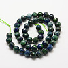 Natural Chrysocolla and Lapis Lazuli Beads Strands G-G735-07-8mm-2