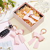 PU Leather Keychains KEYC-WH0029-129B-4