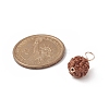 Round Natural Wood Pendants PALLOY-JF01993-01-2