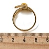 Round Natural Mixed Stone Finger Rings RJEW-C119-03G-5