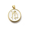 Brass Enamel Pendants KK-P295-02G-02-1