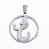 Non-Tarnish 304 Stainless Steel Pendants STAS-K162-051P-1