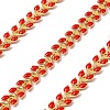 Brass Enamel Leaf Link Chains CHC-F021-02G-11-1
