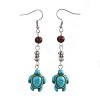 Synthetic Turquoise Dangle Earrings EJEW-JE02976-3