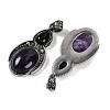 Natural Amethyst & Obsidian Pendants G-I370-08AS-06-2