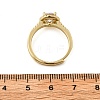 Brass Micro Pave Clear Cubic Zirconia Finger Rings for Women RJEW-U049-06G-5