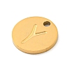 Ion Plating(IP) 304 Stainless Steel Pendants FIND-M017-02G-Y-2