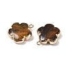 Natural Tiger Eye Pendants G-P566-01G-07-2