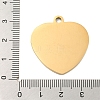 Valentine's Day PVD Vacuum Plating 201 Stainless Steel Pendants STAS-L079-24G-04-3