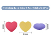 HOBBIESAY 75Pcs 15 Colors Opaque Resin Cabochons RESI-HY0001-01-2