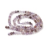 Natural Purple Phantom Quartz Purple Lodolite Quartz Beads Strands G-S385-01-3