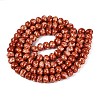 Opaque Baking Paint Glass Beads Strands GLAA-Q110-03A-12-2