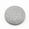Pearly Lustre Cloth Fabric Covered Cabochons WOVE-S084-07E-2