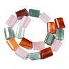 Natural Green Aventurine & Rose Quartz & Red Agate Beads Strands G-S364-091-2