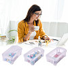 Transparent Plastic Stackable Mini Organizer Bead Containers with Locking Lid CON-WH0123-31E-6