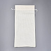 Rectangle Polyester Imitation Burlap Packing Pouches ABAG-N009-01A-2