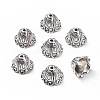Tibetan Style Alloy Bead Caps TIBEB-EA9700YKG-AS-LF-1