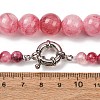 Dyed Round Natural Green Jade Graduated Beaded Necklaces GG-CBAA808-05P-E-5