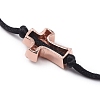 Unisex Nylon Thread Braided Bead Bracelets BJEW-JB04805-04-4