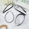 4Pcs 4 Styles Flat PU Leather Cord Gothic Choker Necklaces with Platinum Iron End Chains NJEW-CL0001-14-4
