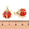 Brass Micro Pave Cubic Zirconia Pendants KK-N257-58G-3