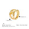 Irregular 304 Stainless Steel Finger Rings for Women SA8524-27-1