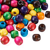 240Pcs 8 Color Craftdady Dyed Natural Maple Wood Beads WOOD-CD0001-06B-LF-3