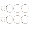 8Pcs 4 Styles Iron Screw Carabiner Lock Charms FIND-FH0014-46-1
