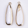 Natural Freshwater Shell Pendants SSHEL-R045-14-2