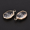 Brass Glass Pendants GLAA-T027-09-3