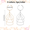 2Pcs 2 Colors Iron and Brass Upper Arm Bangles BJEW-CY0001-11B-2