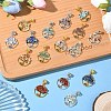 16Pcs 16 Styles Alloy Gems Tree of Life European Dangle Charms PALLOY-YW00085-4