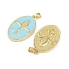Brass Enamel Pendants KK-R226-09G-3