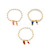 Brass Cubic Zirconia Stretch Bracelets BJEW-K278-03G-2