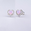 Brass Pave Pink Cubic Zirconia Cartilage Earrings FS-WGEDAE7-09-1