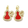 Brass Micro Pave Cubic Zirconia Pendants KK-H457-05G-01-1